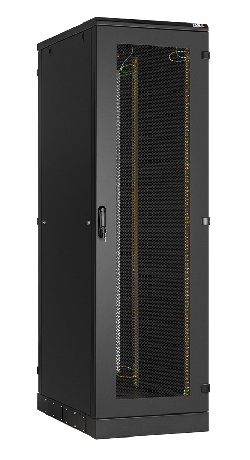 Напольный шкаф 19", 33U, перфорированная передняя и задняя дверь, боковые металические Ш600хВ1660хГ1000мм, в разобранном виде, черный