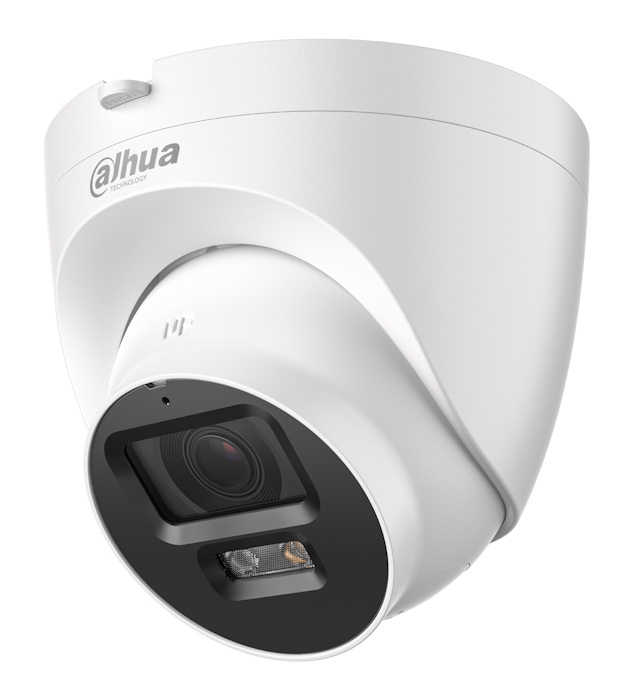 Уличная купольная IP-видеокамера с ИИ, 4Мп; 1/2.9” CMOS; 2.8мм; WDR(120дБ); 0.004лк@F1.0, H.265+, H.265, H.264+, H.264, MJPEG; 2 потока до 4Мп@20к/с; видеоаналитика: SMD Plus (Умная детекция движения), охрана периметра; ИК-подсветка до 30м, LED-подсветка до 30м; встроенный микрофон, встроенный динамик; MicroSD до 256Гбайт; IP67; 12В(DC), PoE; корпус: металл, пластик