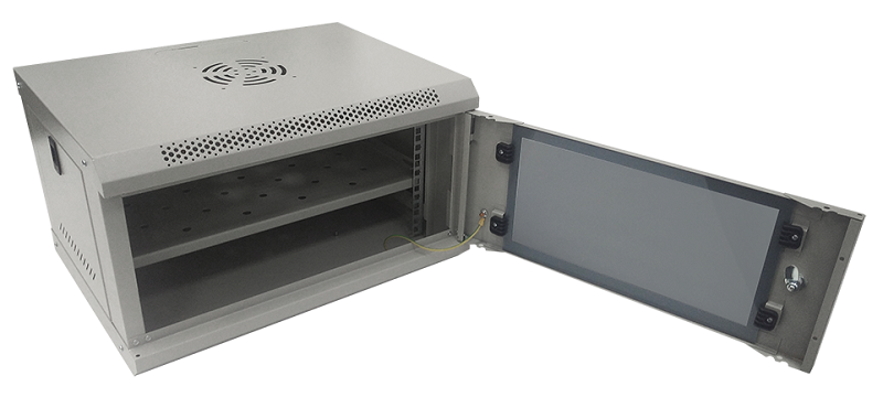 Настенный шкаф 19, 6U, Тип двери: Стеклянная с ударопрочным тонированным стеклом, Высота: 300 мм, Глубина: 400 мм, Ширина: 530 мм, Статическая нагрузка: 90 (стена), 300 (опоры) кг, Цвет: Серый, IP20, Климатическое исполнение: УЗ, 1 полка в комплекте