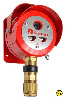 Извещатель пожарный пламени взрывозащищённый, 1ExdIIBT51, 2ИК канала+ТВ (горение углеводородов-4,4мкм+опорный канал:4,0мкм ) угол обзора 90° на 25м, Uпит.=9..28В, Iпотр.=70мА, контр. запыления, авт.подогрев (отключаемый),&nbsp;&nbsp;-55°..+50°