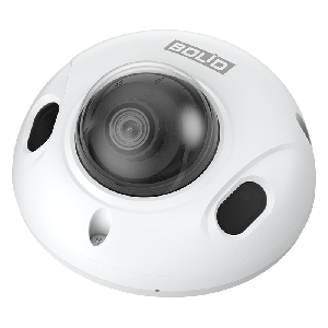 Миникупольная видеокамера, 2 Мп, 1/2,8” КМОП, объектив 2,8 мм, H.265/H.264/MJPEG, ИК-подсветка (до 30 м); Встроенный микрофон, Micro SD не более 128 Гб;  DC12V, PoE; IP67;  -40 °C ~ +60 °C