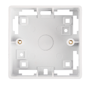 Коробка настенная, под лицевые панели и розетки формата 86х86мм, белая