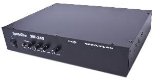 Усилитель средней мощности, основное питание от сети 230 В 50 Гц, резервное питание =24В, номинальная выходная мощность 240 Вт, входов&nbsp;&nbsp;4, выходное напряжение 30, 70, 100, 120 В, диапазон частот - 100-20000 Гц, 438х285х88 (2U) мм, 8кг.