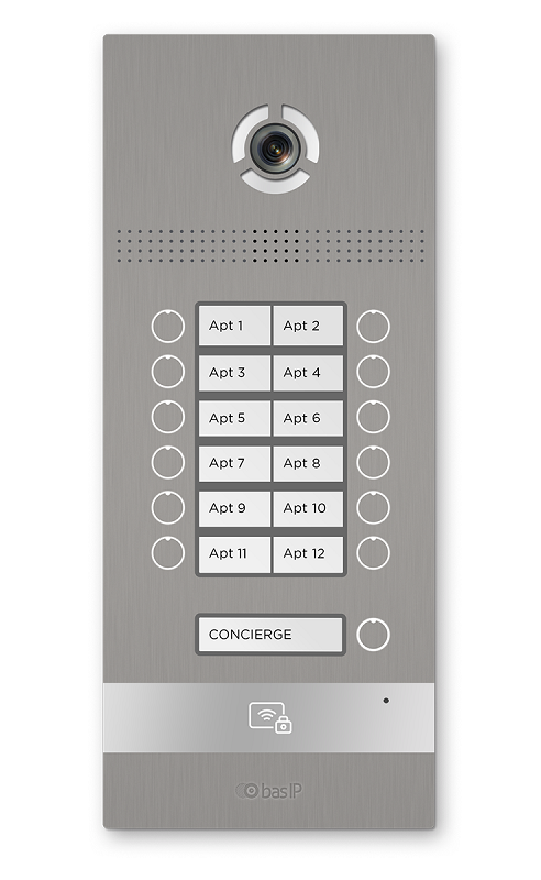 Вызывная панель на 12 абонентов. Поддержка технологии "UKEY":&nbsp;&nbsp;3D идентификация по распознаванию лиц - 10 000 лиц. Память до 60 000 идентификаторов. Цифровая IP камера: 2.0 Мп, 1/4” CMOS, угол обзора 110°. Врезной монтаж.