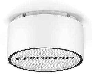 Белый потолочно-настенный громкоговоритель на 7 Ватт. Полоса воспроизводимых частот 80...16500 Герц. Встроенный усилитель D-класса. В комплекте идёт громкоговоритель, потолочная площадка и комплект крепежа для установки на подвесной потолок или на стену.