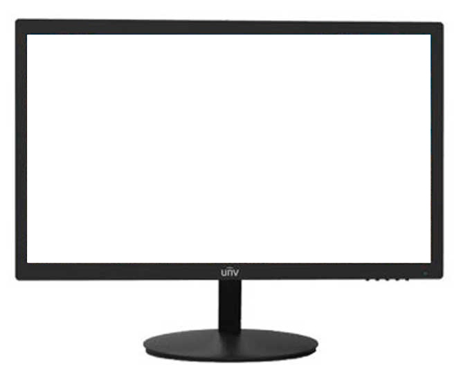 Монитор Uniview, 21.5", тип матрицы VA, 1920х1080; яркость 250 кд/м2; контрастность 3000:1; время отклика 7 мс; частота обновления 60 Гц, угол обзора 178 °, интерфейсы: 1 HDMI, 1 VGA, Audio In, Speaker 2*1.5W; поддержка энергии ERP, AC 100В-240В; VESA 100х100; вес 2,3 кг.