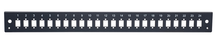 Панель лицевая для выдвижной оптич. полки, 24 SC Simplex/24 LC Duplex, черный