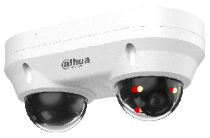 2х уличная купольная IP-видеокамера с ИИ, 1 канал: 1/2.7"" 4Мп CMOS, 4Мп@25 к/с, 0.006 лк @F1.6, 2.8мм, ИК-подсветка 30м, Led-подсветка: 20м, 2 канал: 1/2.7"" 4Мп CMOS, 4Мп@25 к/с, 0.006 лк @F1.6, 2.8мм, ИК-подсветка 30м, Led-подсветка: 20м, Сжатие H.265/H.264/MJPEG/H.265+/H.264+; WDR 120дБ. Видеоаналитика: SMD plus, охрана периметра. Интерфейсы: microSD до 256Гб, тревожные вх/вых: 1/1; аудиовх/вых: 1/1, встроенный микрофон. Защита: IP67, IK10; питание: DC12В/PoE+; корпус: металл