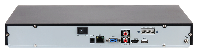 8-канальный IP-видеорегистратор 4K, H.265+ и ИИ, Входящий поток до 256Мбит/с; сжатие: H.265+, H.265, H.264+, H.264, MJPEG; разрешение записи до 16Мп; накопители: 2 SATA III до 16Тбайт; воспроизведение: 8кн@4Mp, 2кн@16Мп; видеовыходы: 1 HDMI, 1 VGA; cеть: 1 RJ45 1000Мбит/с; тревожные вх/вых: 4/2; aудиовх/вых: 1/1; 12В(DC); видеоаналитика: 1кн детектор лиц и распознавание лиц (12лиц/с), 2кн охрана периметра, IVS, 4кн SMD Plus; видеоаналитика с камер: детектор лиц и распознавание лиц, интеллектуальный поиск