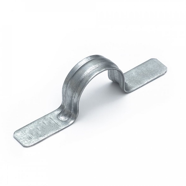 Скоба металлическая двухлапковая СМД d21-22 мм для монтажного пистолета (без отверстий) (100шт/уп)