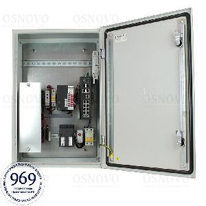 Уличный управляемый (L2+) коммутатор на 12 портов с термостабилизацией и резервным питанием на базе уличной станции OSNOVO OS-46TB1. Порты: 2xGE (10/100/1000Base-T) с PoE BT (до 90W) + 6xGE (10/100/1000Base-T) с PoE (до 30W) + 2xGE RJ45 (10/100/1000Base-T)+ 2 GE SFP (1000Base-X).