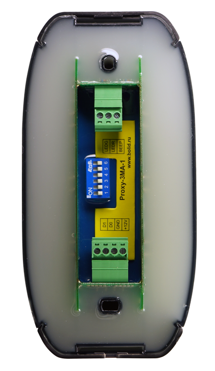 Считыватель проксикарты EM-Marin и HID ProxCard II. Выходной формат данных: Touch Memory; Wiegand 26; Wiegand 44, Накладной.