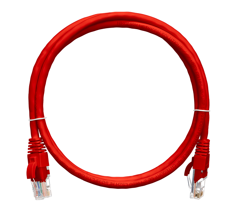 Коммутационный шнур U/UTP 4 пары, Кат.5е, 2хRJ45/8P8C, T568B, Molded, PVC, красный, 1м