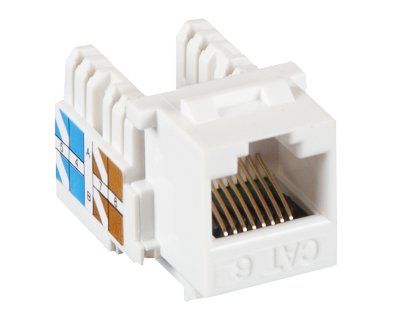 EC-UKJ-UE2-WT-10 - Модуль-вставка типа Keystone, Кат.6, 250МГц, RJ45/8P8C, 110/KRONE, T568A/B, неэкранированный, белый, уп-ка 10шт. Модуль-вставка типа Keystone, Кат.6, 250МГц, RJ45/8P8C, 110/KRONE, T568A/B, неэкранированный, белый, уп-ка 10шт.