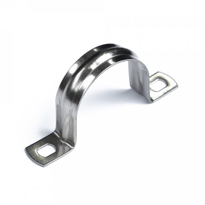 Скоба металлическая двухлапковая СМД(INOX) d31-32 мм (10шт/уп)