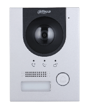 Вызывная панель с разрешением камеры 2мп и CMOS сенсором, угол 137 градусов, панель из алюминия, IP65, IK07. Групповые вызовы. Видео и аудио сообщения. Удаленный доступ через мобильное приложение DMSS. DC 12V, PoE