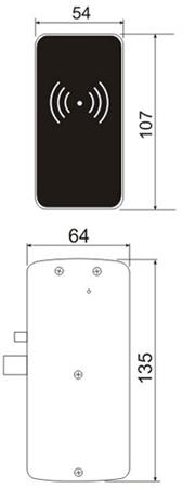 Электронный замок для мебели, 5 режимов работы, EM, HID Prox II, Temic