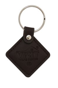 Ключ RF (RFID-125 kHz, EM-Marin). Кожаный брелок с тиснением логотипа, красный. Используется совместно с модификациями "R".