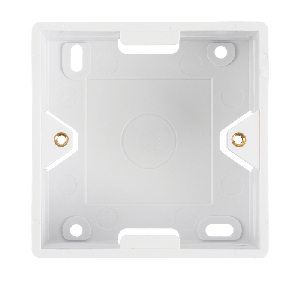 Коробка настенная, под лицевые панели и розетки формата 80х80мм, белая