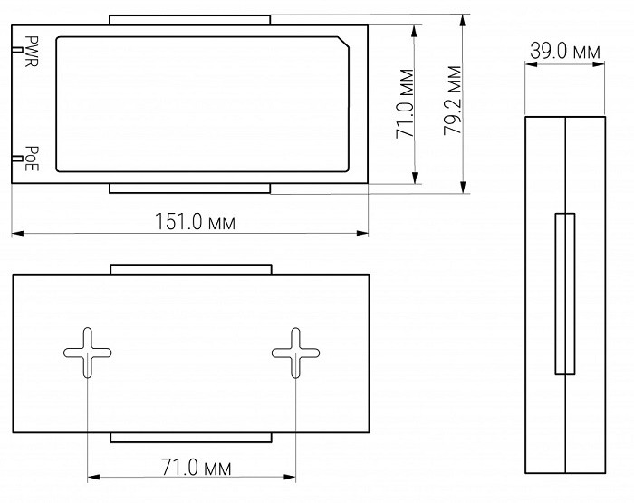 PoE-инжектор 10/100/1000 Base-T, RJ-45; high PoE 60W&nbsp;&nbsp;IEEE 802.3at;&nbsp;&nbsp;-30°C ~+65°C