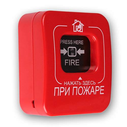 Радиоканальный пожарный ручной извещатель для систем Астра-РИ-М и Security Hub, 433 МГц, дальность радиоканала 300 м, два элемента питания