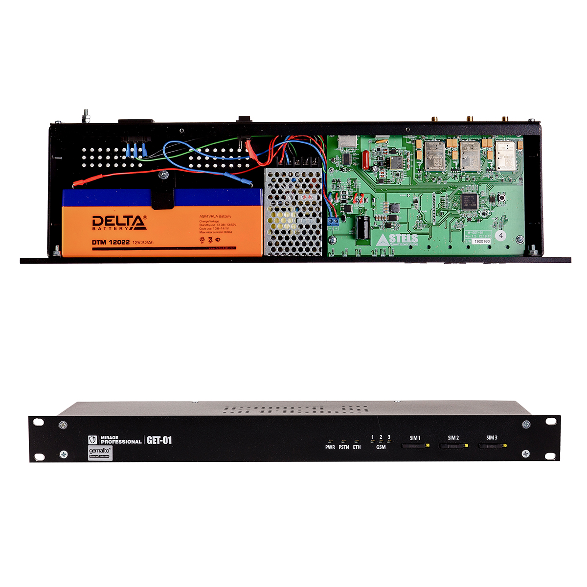Модемный пул для приема извещений от контроллеров по сетям GSM 900/1800  и PSTN. 200 — 300 объектов.