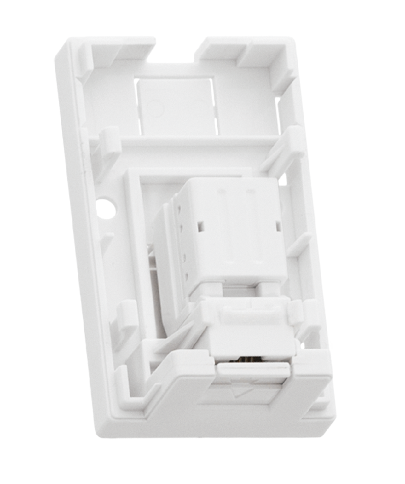 Настенная розетка, 1 порт, Кат.6 (Класс E), 250МГц, RJ45/8P8C, FT-TOOL/110/KRONE, T568A/B, неэкранированная, со шторкой, белая