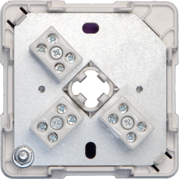 Коробка монтажная огнестойкая IP41, фарфоровый клеммник 6 контактов, до 3 мм кв., 75х75х30 мм, вводы вставки из эластичного материала