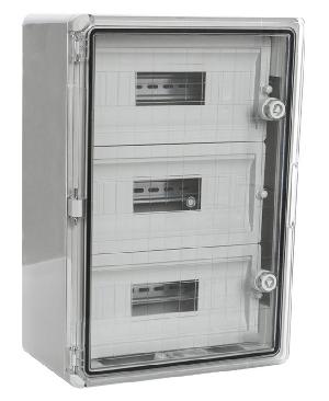 Корпус пластиковый распределительный ЩРН-45 IP65 прозрачная дверь 500х350х190