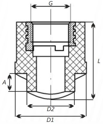 Седло вварное ПП D63/25 мм 1/2 ВР