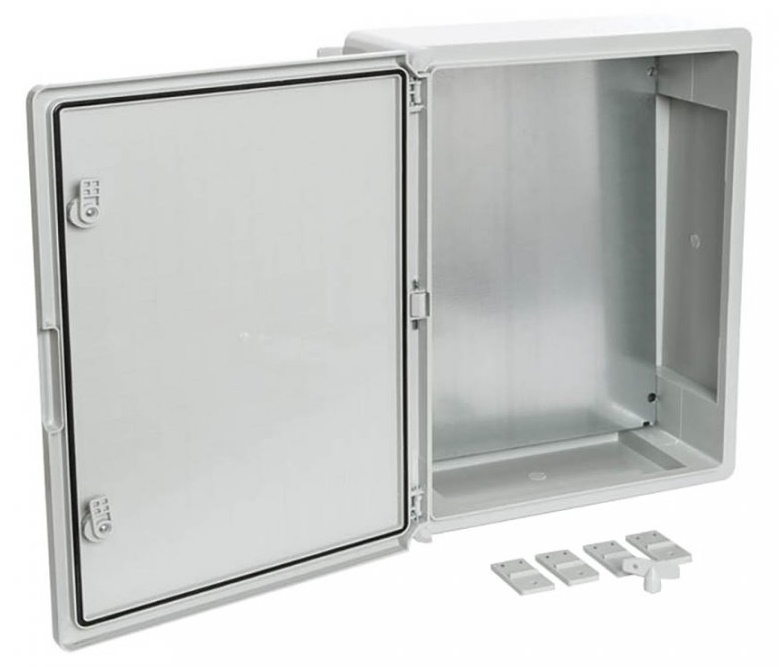 Корпус пластиковый с монтажной панелью ЩМП IP65 серая дверь 500х400х175