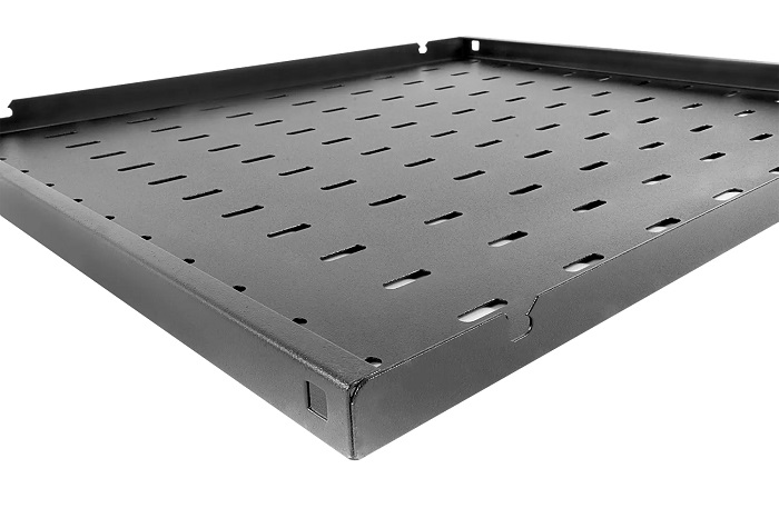 Полка перфорированная, глубина 450 мм, цвет черный