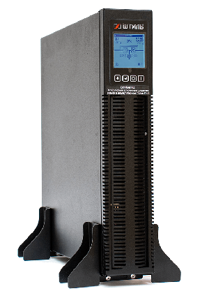 Источник бесперебойного питания в стойку, on-line (с двойным преобразованием), чистая синусоида, 1000 ВA (900 Вт); U-вх.220 В; под внешние аккумуляторы, U-акб.36 В, I-заряд.10 А; ЖК-дисплей; выходные разъёмы - IEC-320-C13 (6 шт.), EURO с заземлением (1 шт.); холодный старт, совместим с генератором; высота 2U; IP20, t-раб.+5...+40°C, 88х482х401 мм