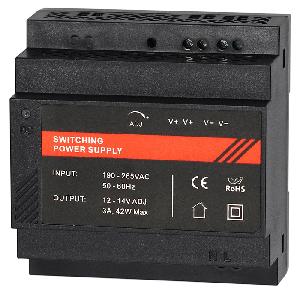 Блок питания 12 VDC/ 3 A, крепление на DIN-рейку, черный