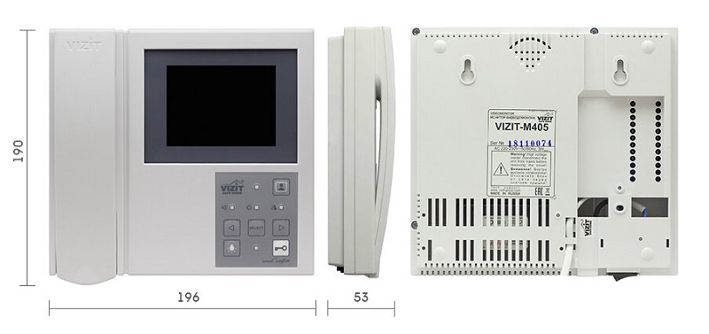 Монитор 2-х канальный&nbsp;&nbsp;цветного изображения (CVBS, 5"). Возможность подключения кнопки "звонок". 160-240VAC. Цвет корпуса - белый.