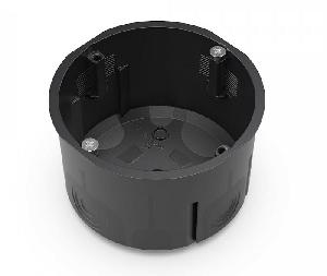 Коробка установочная двухкомпонентная для сплошных стен чёрная 68х47 (8шт/уп)