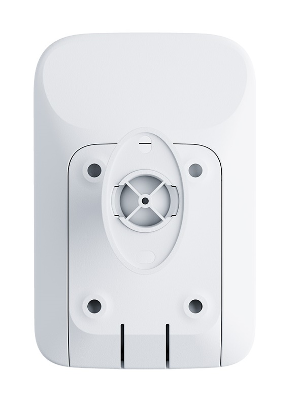 Датчик движения типа «штора» пассивный оптико-электронный инфракрасный. Линза Френеля, 2-х зонный пироприемник, дальность определения движения — 12 м, ширина зоны обнаружения — 2,2 м. Защита от засветки и тепловых потоков. Соответствие ГОСТ Р 50777-2014 (II класс). Диапазон температур от -20 до +55°С. Датчик открытия корпуса (тампер). Электропитание — батарея CR123A. Крышка-кронштейн c креплением на саморезы или поворотный кронштейн. Дизайн Koishi style.