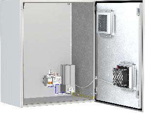 Термошкаф с обогревом и вентиляцией -50°C до +50°C. IP55. 600x760x350мм.