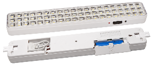 Аварийный светодиодный светильник, 60 светодиодов, 200 люмен, непостоянный режим работы, литий-ионный аккумулятор, свечение до 5 часов,