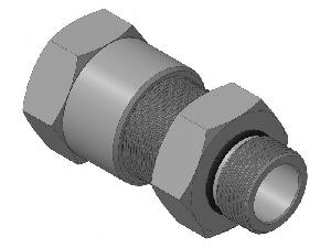 Кабельный ввод с резьбой М25х1,5 мм для открытой прокладки кабеля с проходным диаметром d=12-16 мм