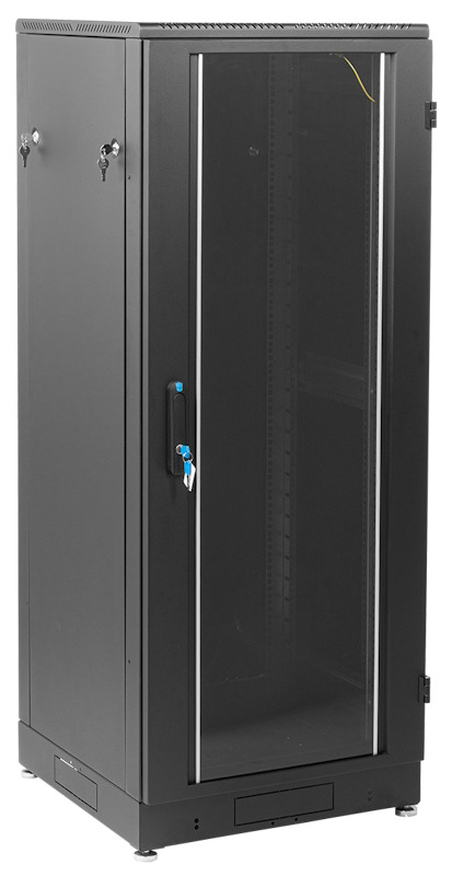 Шкаф телекоммуникационный напольный 36U (600 × 1000) дверь стекло, чёрный