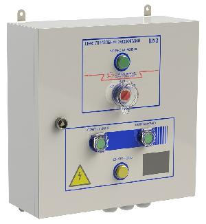 Шкаф управления задвижкой, для управления одним затвором "АН" производства ЗАО "ПО "Спецвтоматика". Тип управления с помощью "сухих контактов" или по RS-485, протокол MODBUS-RTU.