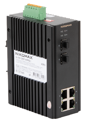 Неуправляемый промышленный коммутатор, 4*10/100/1000Мбит/с PoE (af/at/BT), 2*1Гбит/с SFP, крепление на DIN-рейку, 2*ввода питания, питание 44-57В (блок питания 240Вт поставляется отдельно), -40С +75С.