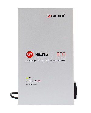 Стабилизатор переменного напряжения инверторный (с двойным преобразованием) однофазный, чистая синусоида; P-нагр.0.8 кВА/0.6 кВт, U-вх.90…310В, I-вых.3.6 А; IP20, t-раб.+5…+40°C, 187х300х78мм