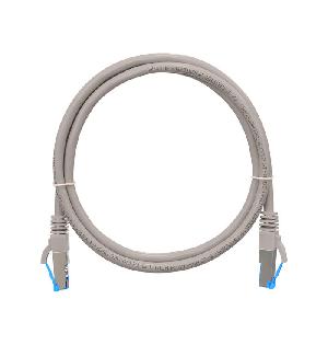 Патч-корд 2,0 метра S/FTP 4 пары, Кат.6 (Класс E), 250МГц, 2хRJ45/8P8C, T568B, заливной, с защитой защелки, многожильный, BC (чистая медь), 26AWG (7х0,165мм), PVC нг(А), серый, 2м