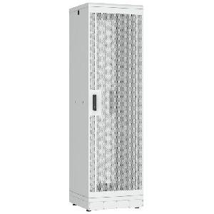 Напольный шкаф 19", 42U, перфорированные двери, металлические стенки, Ш600хВ2010хГ600мм, в разобранном виде, серый