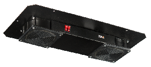 Вентиляторный блок TLK для настенных шкафов серии TWM, TWC-R, для напольных шкафов серии TFR-R глубиной 600 мм, 2 вентилятора, нижние решётки пластиковые с фильтром, без шнура питания, черный