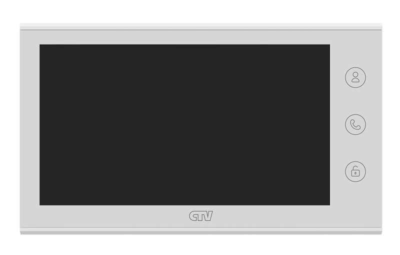 CTV-M5700 W (белый) - Монитор видеодомофона с 7" IPS дисплеем, системой управления Easy buttons, поддержка форматов AHD, TVI, CVI и CVBS с разрешением 1080p/720p/960H, встроенный модуль Wi-Fi, поддержка P2P,  моб устройств с ОС Android, iOS. ПО CTV HOME, автоответчик, встроенный ист. пит. Монитор видеодомофона с 7" IPS дисплеем, системой управления Easy buttons, поддержка форматов AHD, TVI, CVI и CVBS с разрешением 1080p/720p/960H, встроенный модуль Wi-Fi, поддержка P2P,  моб устройств с ОС Android, iOS. ПО CTV HOME, автоответчик, встроенный ист. пит.