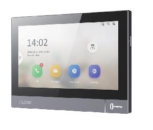 IP видеодомофон с Wi-Fi, Сенсорный 7" цветной IPS LCD экран с разрешением 1024*600; встроенные микрофон и динамик; слот для TF карты до 128Гб; Wi-Fi 802.11b/g/n; 1 RJ-45 10M/100M Ethernet; 1 RS-485; 1 физическая кнопка, тревожные входы/выходы 8/0, 4 реле, 1 выход питания (макс. 12 В постоянного тока 0.5 А), 1 RS-485; -10 °C...+50°C; DC12В/PoE, размер 180.4 × 128.4 × 21.8 мм, Вес: 420 г.