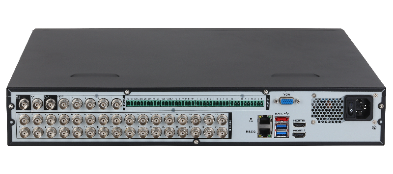 32-канальный HDCVI-видеорегистратор с FR Формат видеосигнала: HDCVI, AHD, TVI, IP, CVBS; отображение: до 5Мп; запись: до 5M-N@10к/с, 1080P@15к/с, 1080N@25к/с; кодирование: AI-Coding, H.265+, H.265, H.264+, H.264;&nbsp;&nbsp;IP-каналы: до 32 каналов до 8Мп; накопители: 4 SATA III до 10Тбайт